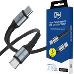 3MK Hyper Cable N-Series USB-C To USB-C Cable 1 m 48V/5A 240W Black