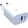 3MK Flowpower USB-A + USB-C 30W Pd 3.0 QC4+ Wall Charger, White