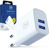 3MK Flowpower Wall Charger 2xUSB-A 10W 2.4A White