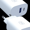 3MK Flowpower Wall Charger USB-A + USB-C 25W Pd QC4+ White