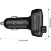 Tech-Protect CC07 3-Port Car Charger Pd 54W + Transmiter Fm Bluetooth BLACK
