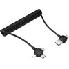 Lamtech 6-IN-1 Charging Cable TYPE-C/Usb To TYPE-C/LIGHTNING-MICRO-Usb 3A 1.5M Black - (LAM981104)