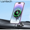 Lamtech Foldable Magnetic Metallic Car Holder & Wireless Charger 15W - (LAM980893)
