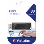 Verbatim Usb Drive 2.0 Store 'N' Go Slider 128GB Black - (49328)