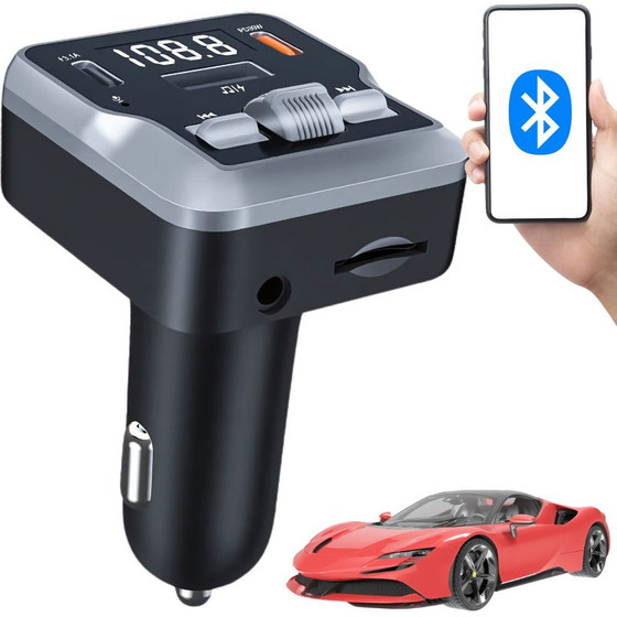 EXTRALINK Transmiter Fm Bluetooth 2X Usb Sd - (EX.98345)