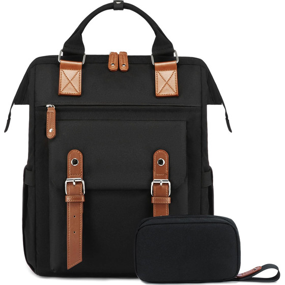 EXTRALINK Black Forest Backpack Subduction 40X30X15 Cm + Cosmetic Bag - KM02 Black - (EX.95733)