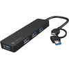 Natec Hub USB-C 3.0 Mayfly 4-Ports + USB-A Adapter - (NHU-2023)