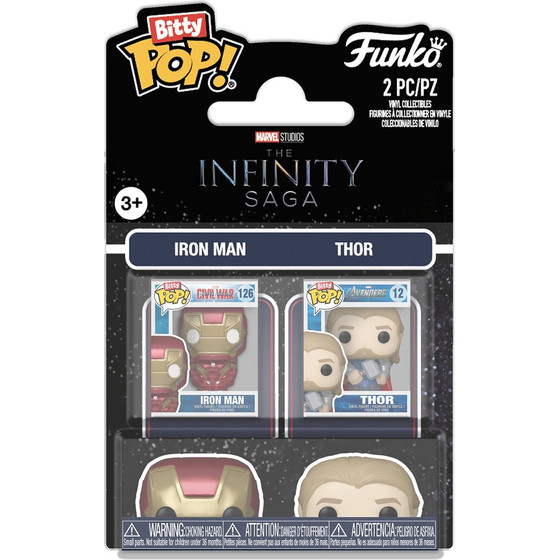 Funko Bitty Pop! 2-Pack Marvel: The Infinity Saga - Iron Man & Thor Vinyl Figures