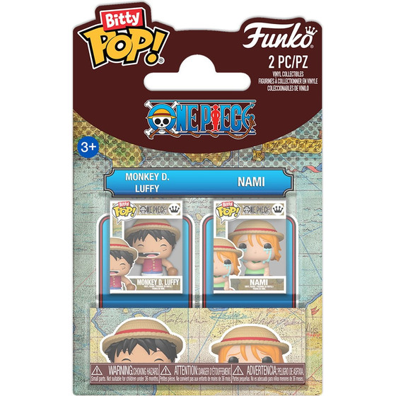 Funko Bitty Pop! 2-pack: One Piece - Monkey D. Luffy & Nami Vinyl Figures
