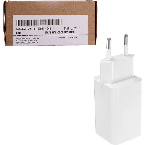 Realme Travel AK779GB Usb 3.0 Usb A 5V 4A 20W White 5473423 Original Service Pack - (AK779GB/ 5473423)