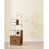 FEANDREA Cat Tower With Litter Box Height 185 cm, Up To 2 Cats (PCT15GYZ) (FEAPCT15GYZ) - (PCT116X01)