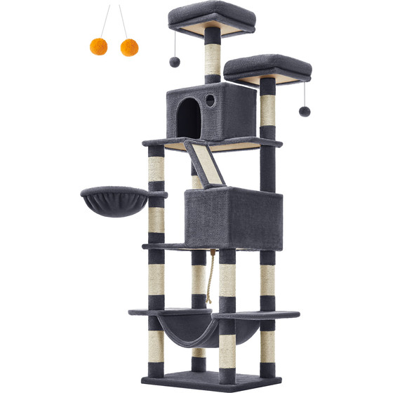FEANDREA Cat Tower XXl, Height 206 cm, Up To 6 Cats, ������ ���� - (PCT190G01)