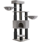 FEANDREA Cat Tower, Height 160 cm, For Large Cats, Gray-Black - (PCT003W01)