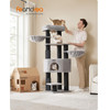 FEANDREA Cat Tower, Height 160 cm, For Large Cats, Gray-Black - (PCT003W01)
