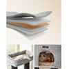 FEANDREA Cat Tower, Height 160 cm, For Large Cats, Gray-Black - (PCT003W01)