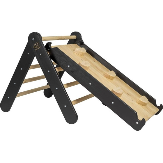 MeowBaby Baby Climbing Trinagle With Slide Black - (ZZWDA003)