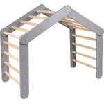 MeowBaby Wooden Large Pikler 112x61x94 For Children Climbing Triangle For Kids, Gray - (DD002IE)
