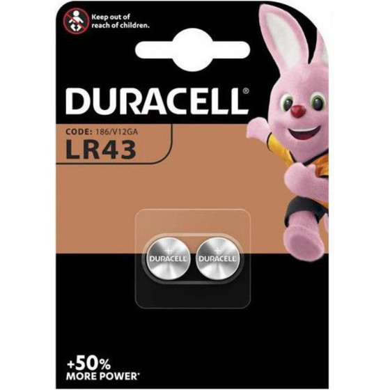Duracell Electronics ��������� ��������� �������� LR43 1.5V 2��� - (DELR43)