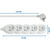 Esperanza Power Extension 1.5 m 5 Ac outlet(s) Indoor White - (ELK207W)
