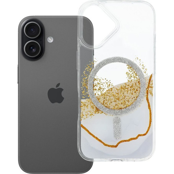Case For Iphone 17 Golden Compatible With Magsafe White OEM