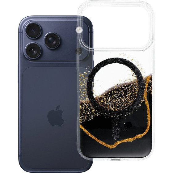 Case For Iphone 17 Pro Golden Compatible With Magsafe Black OEM