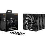 Bequiet Fan Pure Wings 3 120MM Pwm High Speed TRIPLE-Pack 2100RPM, 59,6CFM/101,2M3/H, 30,9db, Lifespan 80000h, BLACK, 3YW. - (BL140)