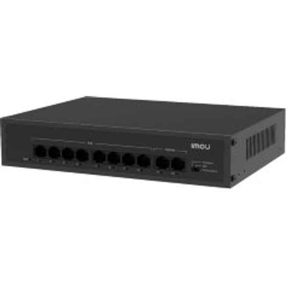 IMOU Switch 10 Ports 10/100/1000MBps Gigabit With 8 Poe PORTS, Poe Budget 65W 802.3AF/AT, 2YW. - (SF110P-65)