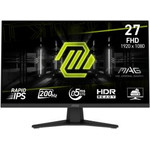 MSI Monitor Gaming Mag 274F, Flat Ips FHD, 27'', 16:9, 300CD/M2, 1000:1, 0.5MS, 200Hz, 1920x1080, 1xHDMI/ 1xDP/ Hp OUT, TILT, BLACK, 3YW. - (9S6-3CE41H-045)
