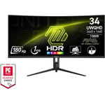 MSI Monitor Gaming Mag 342CQr E2, Curved Va UWQHD, 34'', 21:9, 300CD/M2, 100.000.000:1, 1MS, 180Hz, 3440x1440, 2x HDMI/ DP/ Hp OUT, TILT, SWIVEL, PIVOT, HAS, BLACK, 3YW. - (9S6-3DB64H-083)
