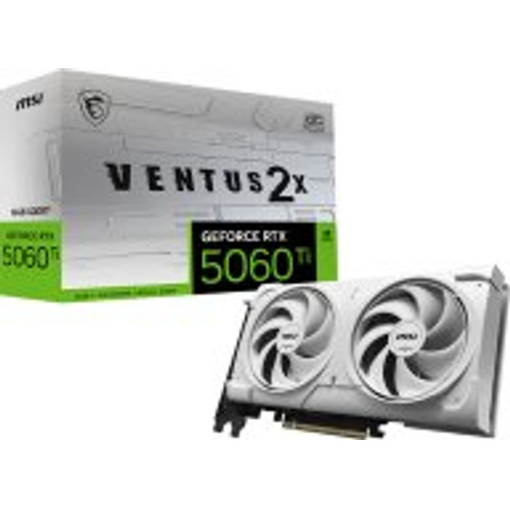 MSI Vga PCI-E Nvidia Gf Rtx 5060 Ti 16G Ventus 2X Oc White PLUS, 16GB/128BIT, GDDR7, HDMI/3xDP, Dual FAN, 2 Slot FANSINK, 3YW. - (912-V535-002)