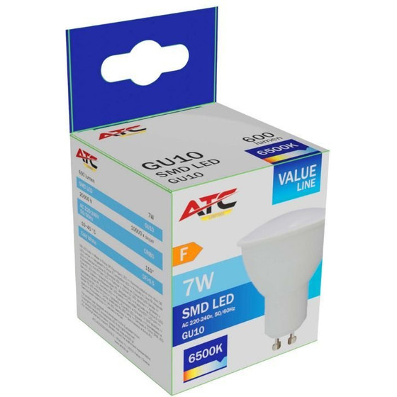 ATC SMD ��������� LED Spot GU10 230V 7W/600LM 110� 6500K - (ATC-SMD-GU10-7W-6.5K)