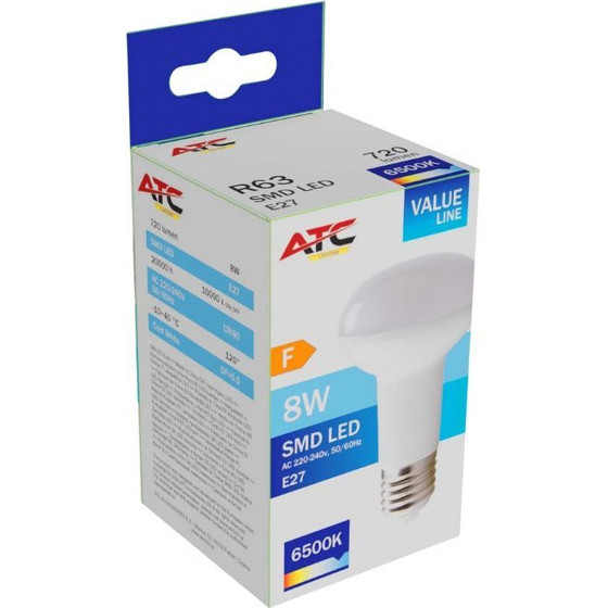 ATC SMD ��������� LED Spot R63 230V 8W/720LM E27 6500K - (ATC-SMD-R63-8W-6.5K)