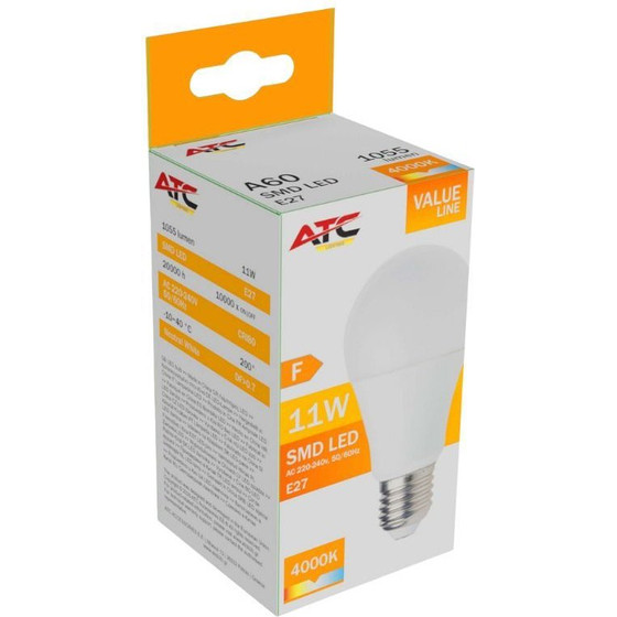 ATC SMD LED ��������� A60 230V 11W/1055LM E27 4000K - (ATC-SMD-A60-11W-4K)