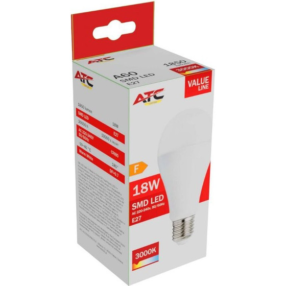 ATC SMD LED ��������� A65 230V 18W/1850LM E27 3000K - (ATC-SMD-A65-18W-3K)