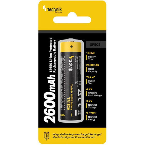 Technik ���������������� �������� 18650 2600mAh 3,7V B1 - (TR1826)
