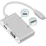 ����������� 4in1 Type-C �� HDMI VGA DVI USB3.0