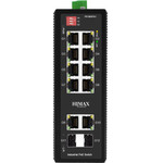 HIMAX Industrial Poe Switch 8x Ge PoE/2x GE/2x Gf Sfp �����, ��� 1000MBps - (PS1802FG-I)