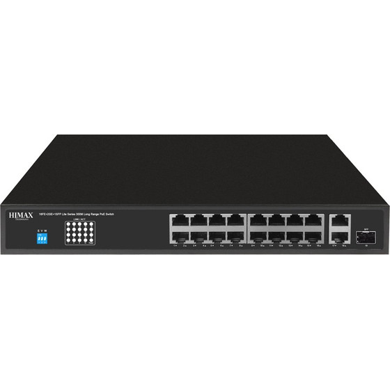 HIMAX Poe Switch 16x Ethernet PoE/2x Ethernet/2x Sfp �����, ��� 1000MBps - (PS11602FE-L)