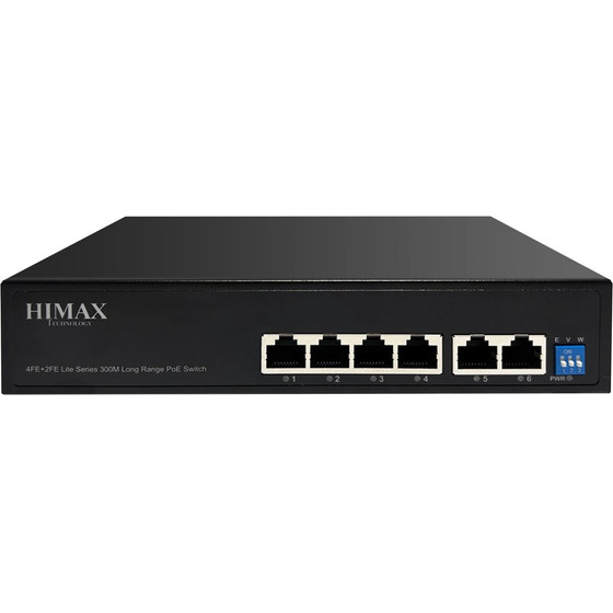 HIMAX Poe Switch 4x Ethernet Poe & 2x Ethernet �����, ��� 100MBps - (PS1402E-L)