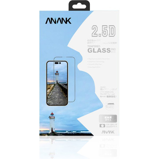 ANANK 2.5D Tempered Glass Iphone 14 Pro /black/