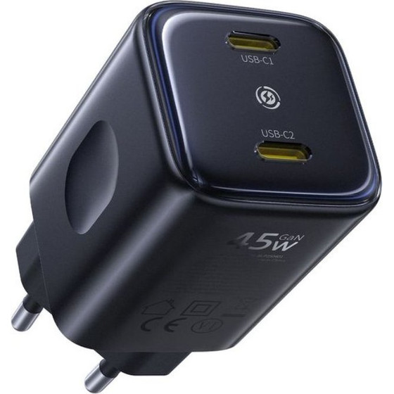 Baseus 220V 45W, 2xUSB-C, Picogo AN13 /black/ - E0121F00