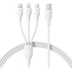 Baseus Cable 3in1, USB-A, 1.3m, 3.5A, Ultra-Fast /white/ - P10376303211-00