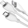 Baseus Cable 3in1, USB-A, 1.3m, 3.5A, Ultra-Fast /white/ - P10376303211-00