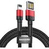 Baseus Cable USB-A - Lightning, 1m, 2.4A, Set 20 Pieces /Black + red/ - CALKLF-G91