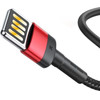 Baseus Cable USB-A - Lightning, 1m, 2.4A, Set 20 Pieces /Black + red/ - CALKLF-G91