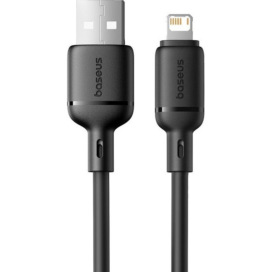 Baseus Cable USB-A - Lightning, 2m, 2.4A, Silky Series /black/ - P10377702113-01
