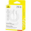 Baseus Cable USB-A - Lightning, 2m, 2.4A, Silky Series /white/ - P10377702213-01