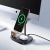 Baseus Holder + 3-in-1 Charging Station Wireless Magnetic Qi2 15W Enerfill FS41, For Desk /black/ - P10281904123-02