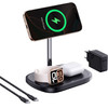 Baseus Holder + 3-in-1 Charging Station Wireless Magnetic Qi2 45W Enerfill FS41 With Tec Cooling, For Desk /black/ - P10281904123-01