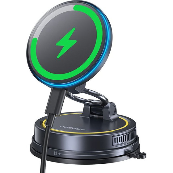 Baseus Holder Wireless 15W Primetrip VC2 Flex Pro Manual Rotating With Vacuum /black/ - C0013F01